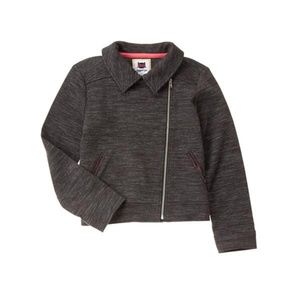Gymboree Girls Moto Jacket Gray Zip-up